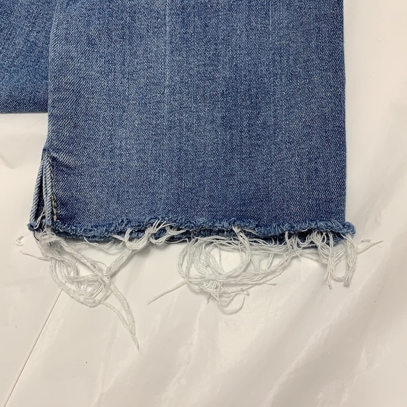 WOMEN'S Democracy Blue Ab Technology Straight Leg Unfinished Cuff Jeans SIze 4 - Picture 7 of 13